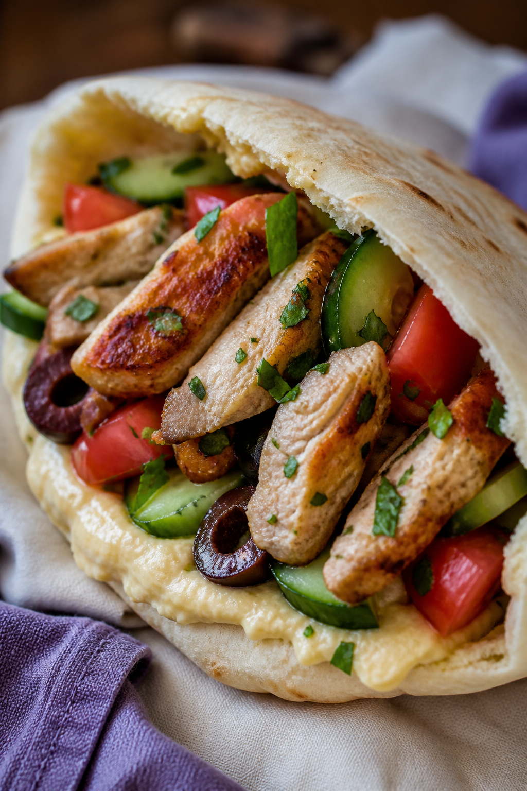 Chicken gyro pocket